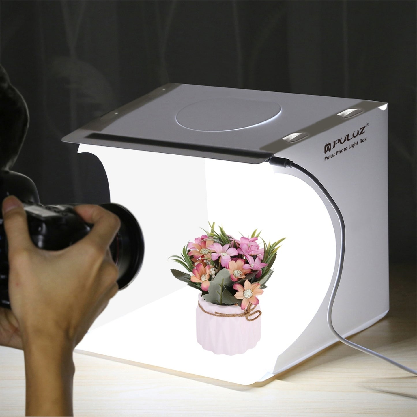 Portable Photo Studio Box - 550LM Folding LED Light Tent with 6-Color Backdrops - Ideal for Photography & Product Display