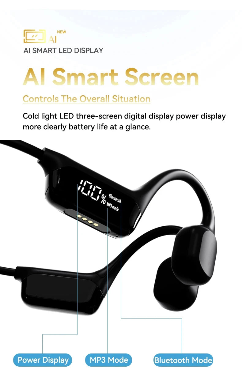 Xiaomi-auriculares de conducción ósea, inalámbricos por Bluetooth 5,4, deportivos, IPX8, resistentes al agua, para nadar, con reproductor MP3 de 32G RAM