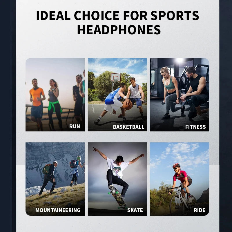 Xiaomi Mijia-auriculares deportivos de conducción ósea Real, inalámbricos, compatibles con Bluetooth, manos libres con micrófono para correr