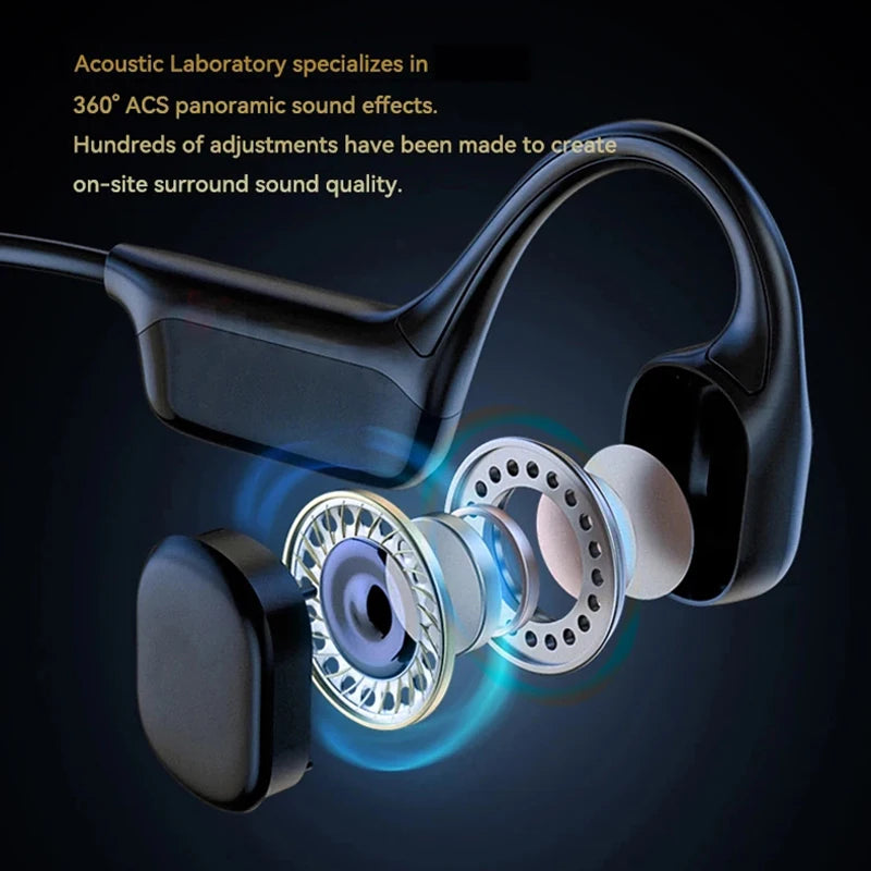Xiaomi-auriculares de conducción ósea, inalámbricos por Bluetooth 5,4, deportivos, IPX8, resistentes al agua, para nadar, con reproductor MP3 de 32G RAM