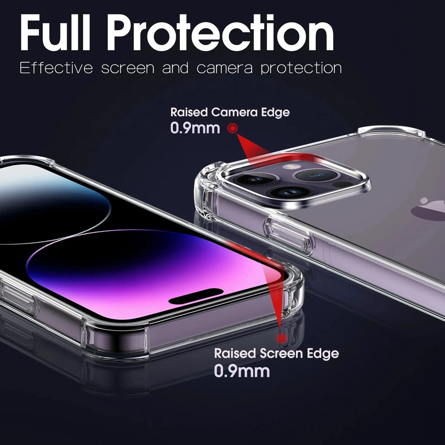 Funda transparente de lujo a prueba de golpes para iPhone 15, 14, 13, 12, 11 Pro Max, funda para teléfono en iPhone 13, 12, 14, 15 Plus, funda trasera transparente