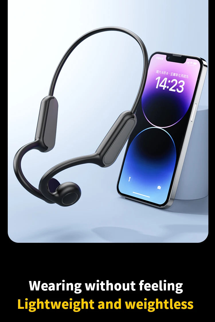 Xiaomi Mijia-Auriculares deportivos de conducción ósea Real, cascos inalámbricos compatibles con Bluetooth, manos libres con micrófono para correr
