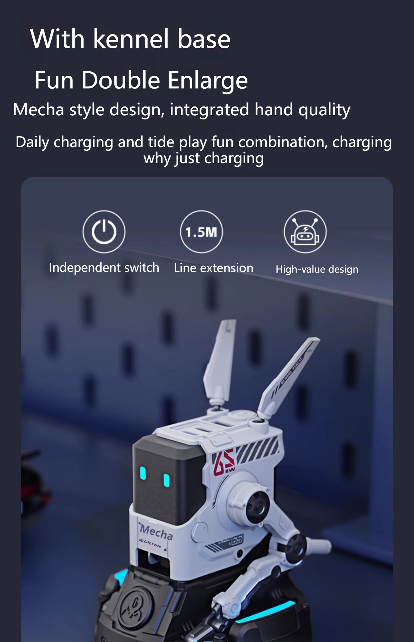 Cargador rápido GaN de tres puertos de 65W, apariencia mecánica, USB-C, protección de carga de USB-A, adecuado para QC PD, iPhone, tableta, carga de ordenador portátil