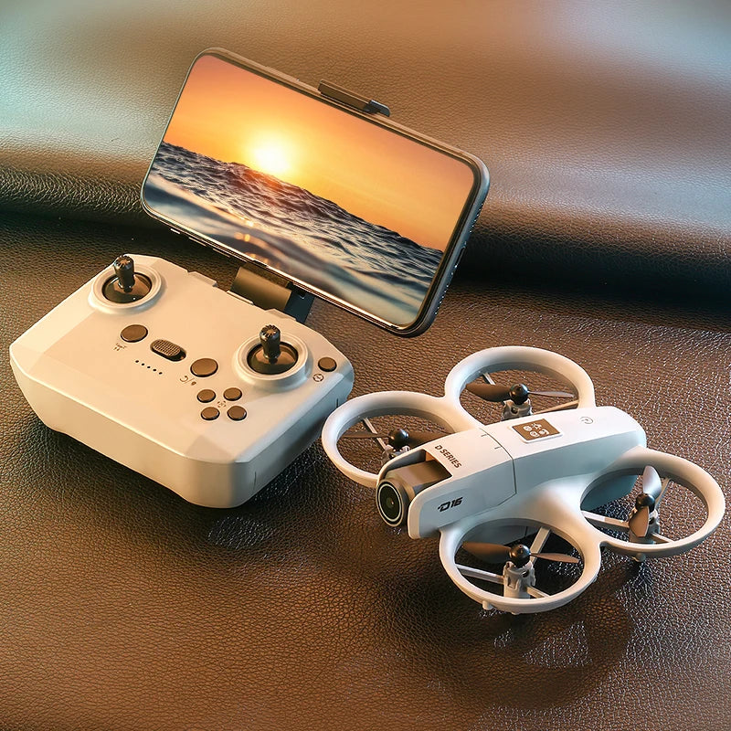 Mini Dron D16 con cámara HD 4K, Dron pequeño de bolsillo, Dron aéreo Vlog para niños principiantes