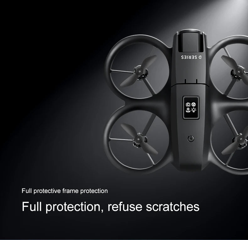 Mini Dron D16 con cámara HD 4K, Dron pequeño de bolsillo, Dron aéreo Vlog para niños principiantes