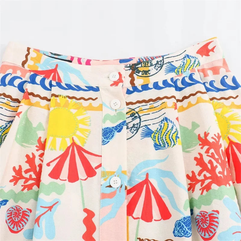MUJER-Top corto con estampado de almazuela para mujer, Top sin mangas con cuello Halter y espalda descubierta con tirantes y hombros descubiertos, Tops cortos fruncidos de verano para mujer