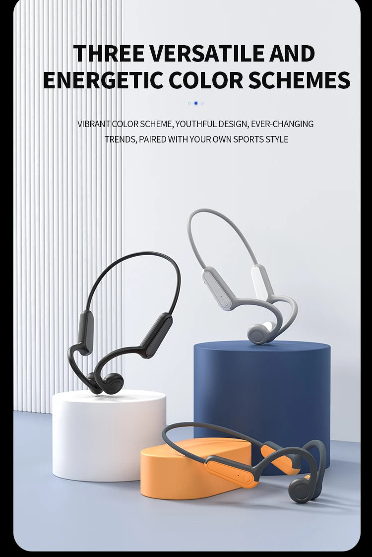 Xiaomi Mijia-Auriculares deportivos de conducción ósea Real, cascos inalámbricos compatibles con Bluetooth, manos libres con micrófono para correr