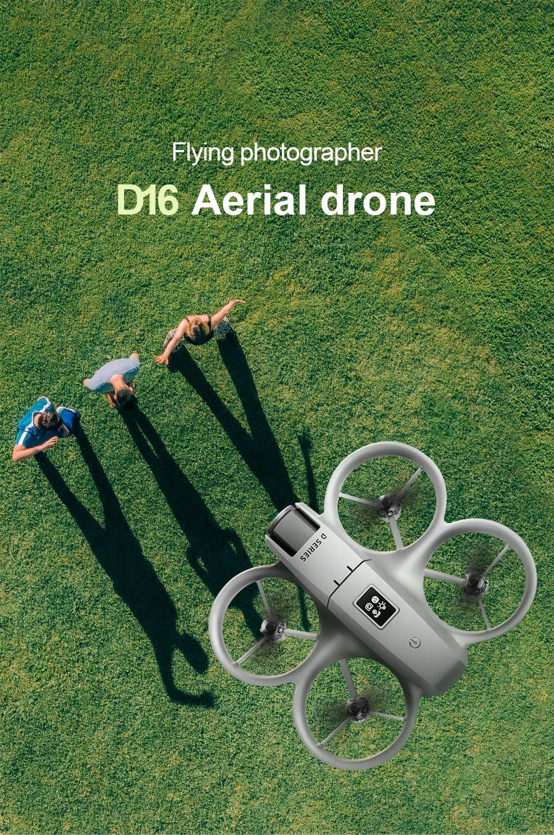 Mini Dron D16 con cámara HD 4K, Dron pequeño de bolsillo, Dron aéreo Vlog para niños principiantes