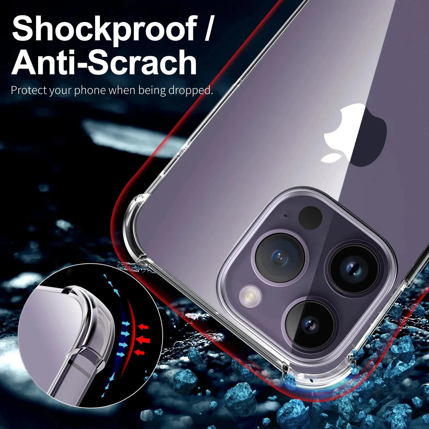 Funda transparente de lujo a prueba de golpes para iPhone 15, 14, 13, 12, 11 Pro Max, funda para teléfono en iPhone 13, 12, 14, 15 Plus, funda trasera transparente