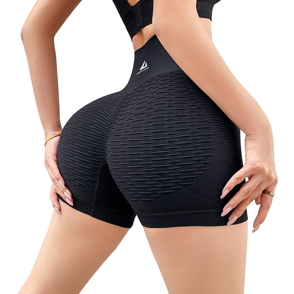 Pantalones cortos de entrenamiento para mujer, pantalones cortos de Yoga para levantamiento de glúteos, pantalones cortos para correr de cintura alta, Control de barriga para gimnasio, correr, entrenamiento atlético