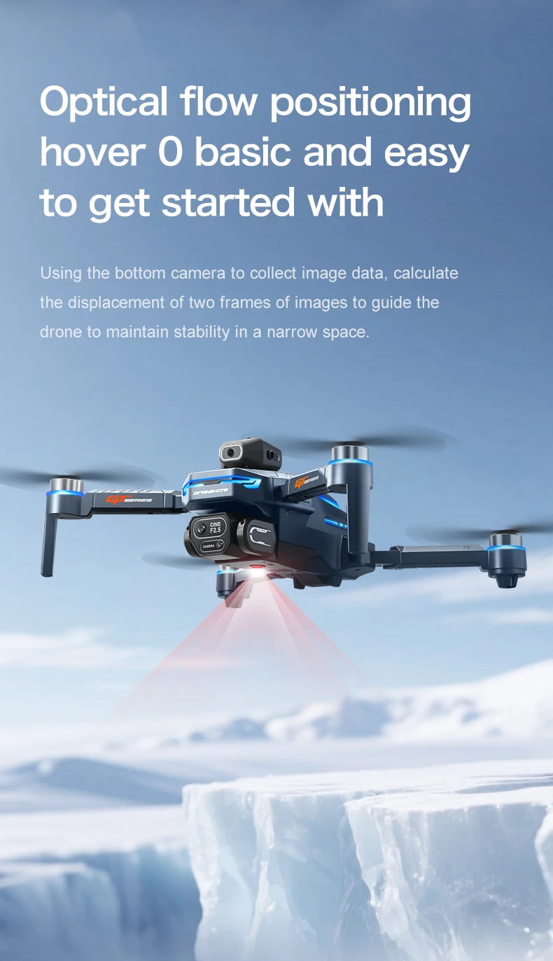 2025 Nuevo GT8 Drone GPS 8K Profesional HD 360 ° Cámaras duales 5G WIFI motores sin escobillas evitación de obstáculos juguetes de cuadricóptero plegables