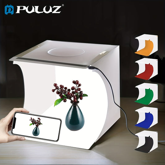 Portable Photo Studio Box - 550LM Folding LED Light Tent with 6-Color Backdrops - Ideal for Photography & Product Display
