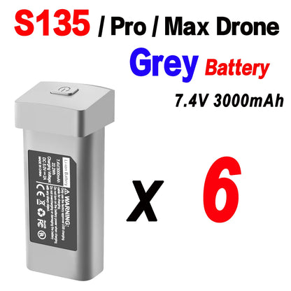 Batería Original para Dron S135, 7,4 V, 3000mAh, 30min de duración de la batería para S135 PRO Dron S135 ProMAX, piezas de accesorios