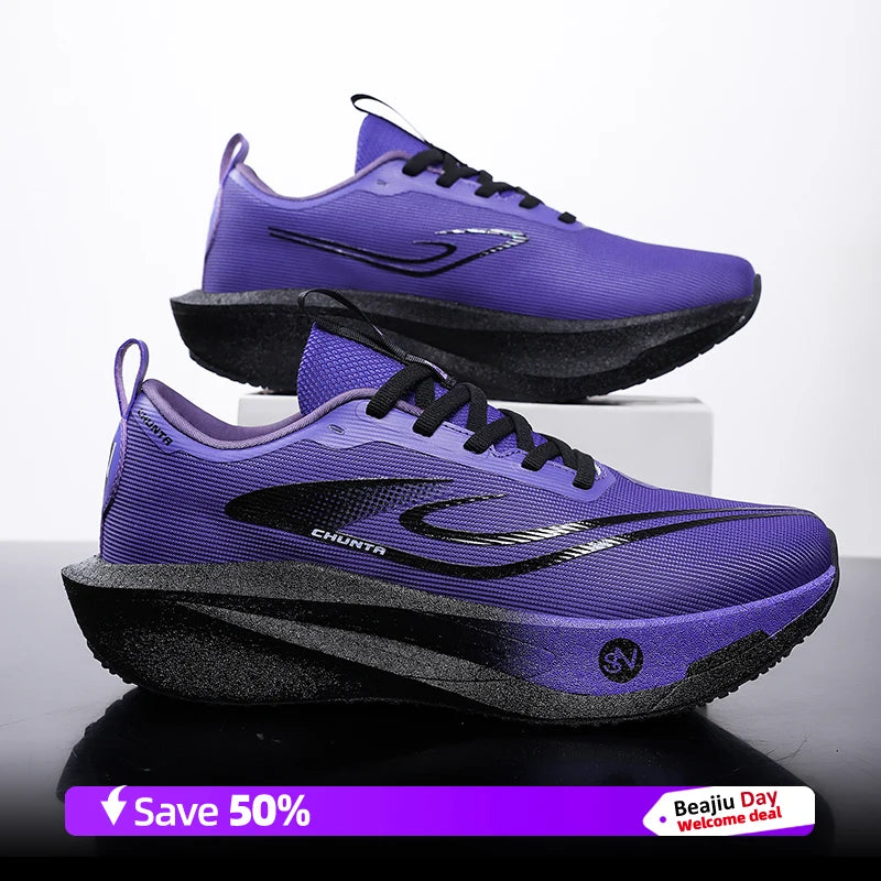 Zapatillas para correr para hombre, placa de carbono, especialidad, deportes de maratón, transpirables, ligeras, cómodas, antideslizantes, zapatillas de ocio