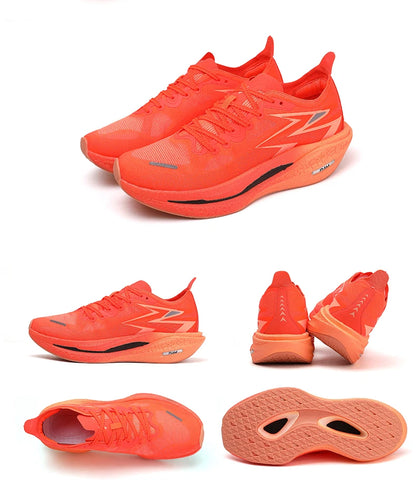 Zapatillas para correr especialidad tabla de carbono maratón hombres deportes transpirables ligeros mujeres cómodas zapatillas deportivas antideslizantes ﻿