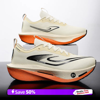 Zapatillas para correr para hombre, placa de carbono, especialidad, deportes de maratón, transpirables, ligeras, cómodas, antideslizantes, zapatillas de ocio