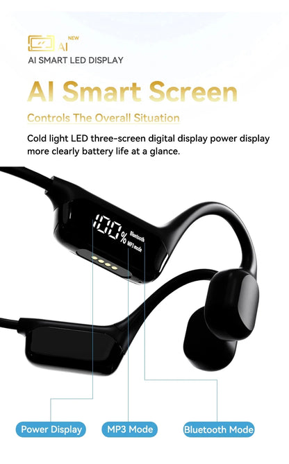 Xiaomi-auriculares de conducción ósea, inalámbricos por Bluetooth 5,4, deportivos, IPX8, resistentes al agua, para nadar, con reproductor MP3 de 32G RAM