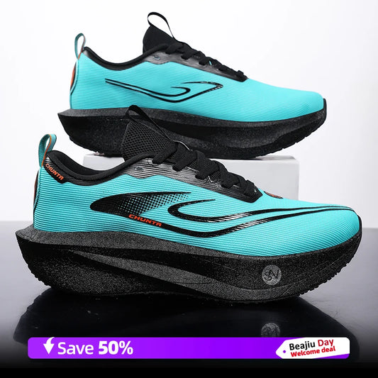 Zapatillas para correr para hombre, placa de carbono, especialidad, deportes de maratón, transpirables, ligeras, cómodas, antideslizantes, zapatillas de ocio
