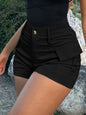 Pantalones cortos informales para mujer, ropa de calle con botones de cintura alta, pantalones cortos Cargo con bolsillo Y2K, primavera 2025