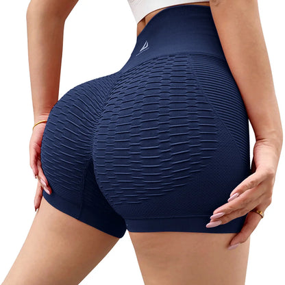 Pantalones cortos de entrenamiento para mujer, pantalones cortos de Yoga para levantamiento de glúteos, pantalones cortos para correr de cintura alta, Control de barriga para gimnasio, correr, entrenamiento atlético
