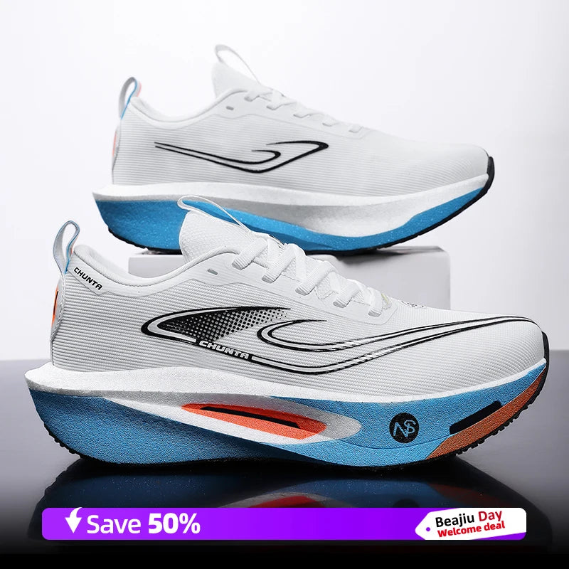 Zapatillas para correr para hombre, placa de carbono, especialidad, deportes de maratón, transpirables, ligeras, cómodas, antideslizantes, zapatillas de ocio