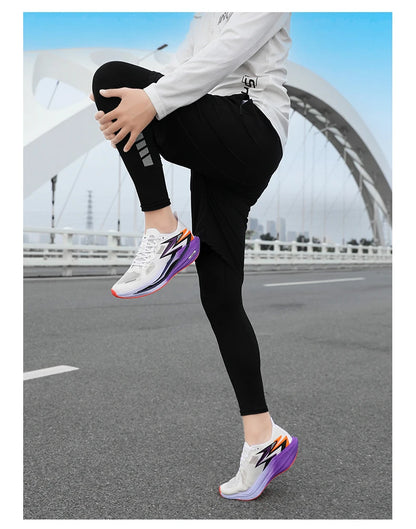 Zapatillas para correr especialidad tabla de carbono maratón hombres deportes transpirables ligeros mujeres cómodas zapatillas deportivas antideslizantes ﻿