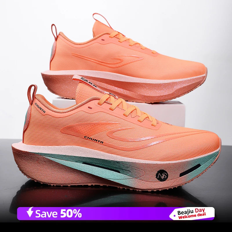 Zapatillas para correr para hombre, placa de carbono, especialidad, deportes de maratón, transpirables, ligeras, cómodas, antideslizantes, zapatillas de ocio