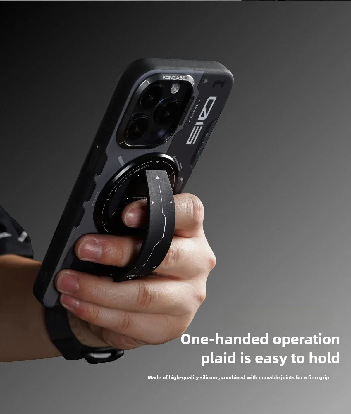 Soporte magnético para teléfono KONCASE 2 en 1 MagSafe 360 °   Accesorio para teléfono con soporte ajustable multifuncional de aleación de aluminio ultrafino