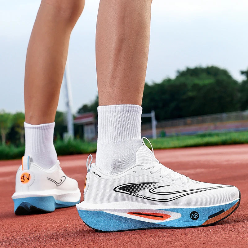 Zapatillas para correr para hombre, placa de carbono, especialidad, deportes de maratón, transpirables, ligeras, cómodas, antideslizantes, zapatillas de ocio
