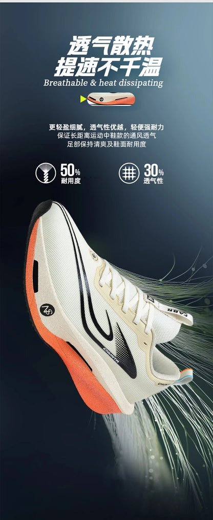 Zapatillas para correr para hombre, placa de carbono, especialidad, deportes de maratón, transpirables, ligeras, cómodas, antideslizantes, zapatillas de ocio