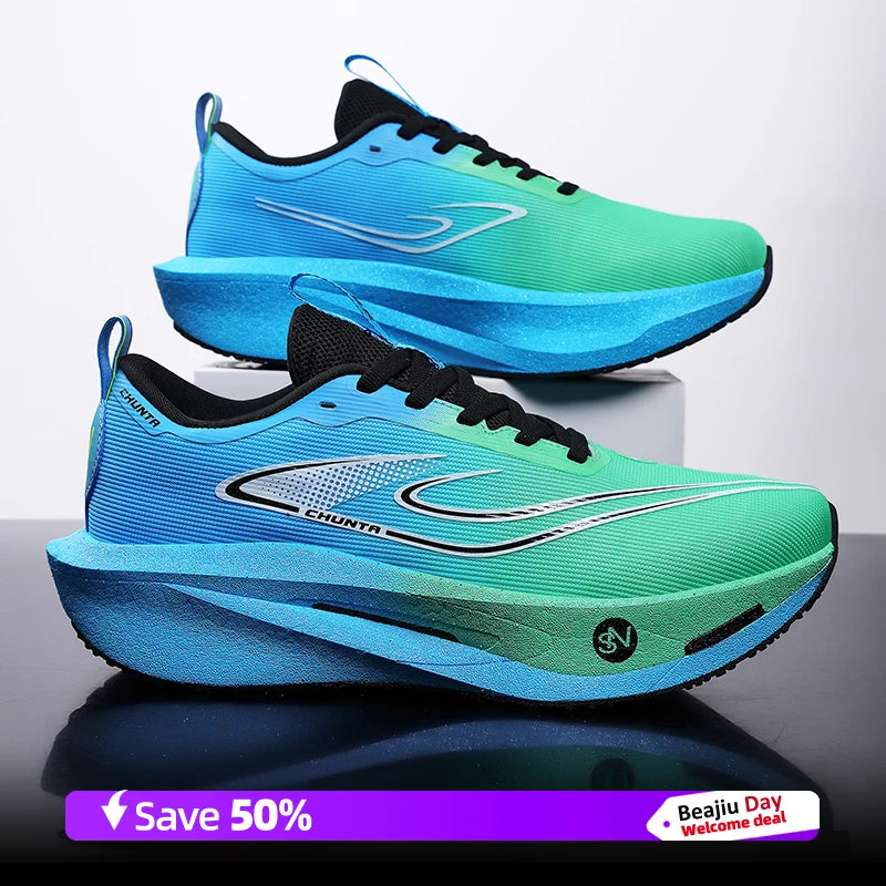 Zapatillas para correr para hombre, placa de carbono, especialidad, deportes de maratón, transpirables, ligeras, cómodas, antideslizantes, zapatillas de ocio