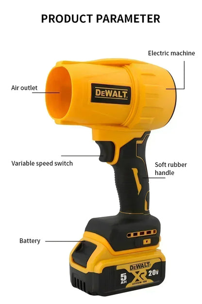 Dewalt-secador de pelo con cepillo de 30000RPM, ventilador Turbo inalámbrico, ventilador violento de mano, herramienta de eliminación de polvo recargable de 20V