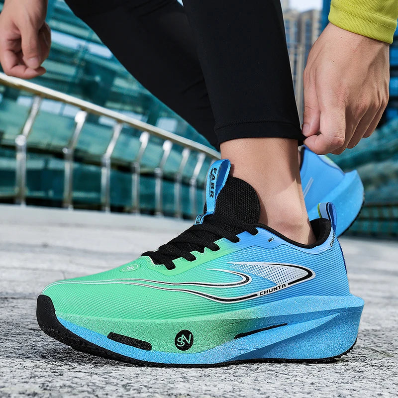 Zapatillas para correr para hombre, placa de carbono, especialidad, deportes de maratón, transpirables, ligeras, cómodas, antideslizantes, zapatillas de ocio
