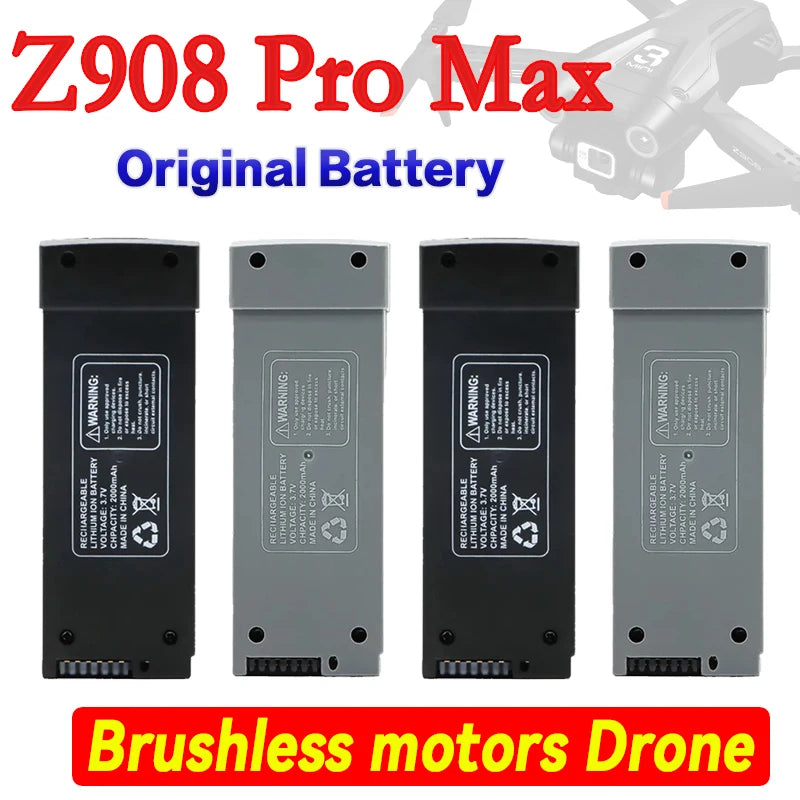 Batería Original Z908 Pro Max 3,7 V 2000mAh para Motor sin escobillas Z908 Max batería para Dron RC Quadcopter Z908Pro Dron piezas de accesorios