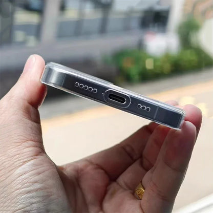 Para teléfono 16Pro Max titanio gris botón de metal fuerte magsafe caja de teléfono de carga para iPhone 16 15 14 13 12 Pro Max sho magnético