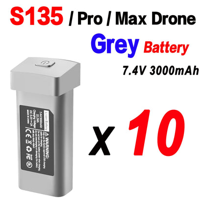 Batería Original para Dron S135, 7,4 V, 3000mAh, 30min de duración de la batería para S135 PRO Dron S135 ProMAX, piezas de accesorios
