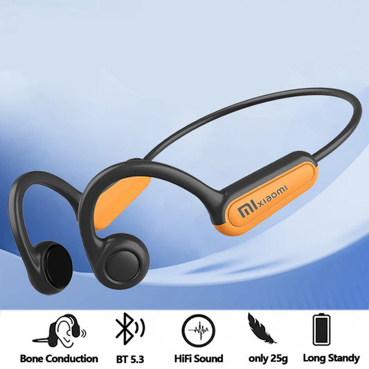 Xiaomi Mijia-Auriculares deportivos de conducción ósea Real, cascos inalámbricos compatibles con Bluetooth, manos libres con micrófono para correr