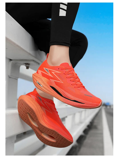 Zapatillas para correr especialidad tabla de carbono maratón hombres deportes transpirables ligeros mujeres cómodas zapatillas deportivas antideslizantes ﻿