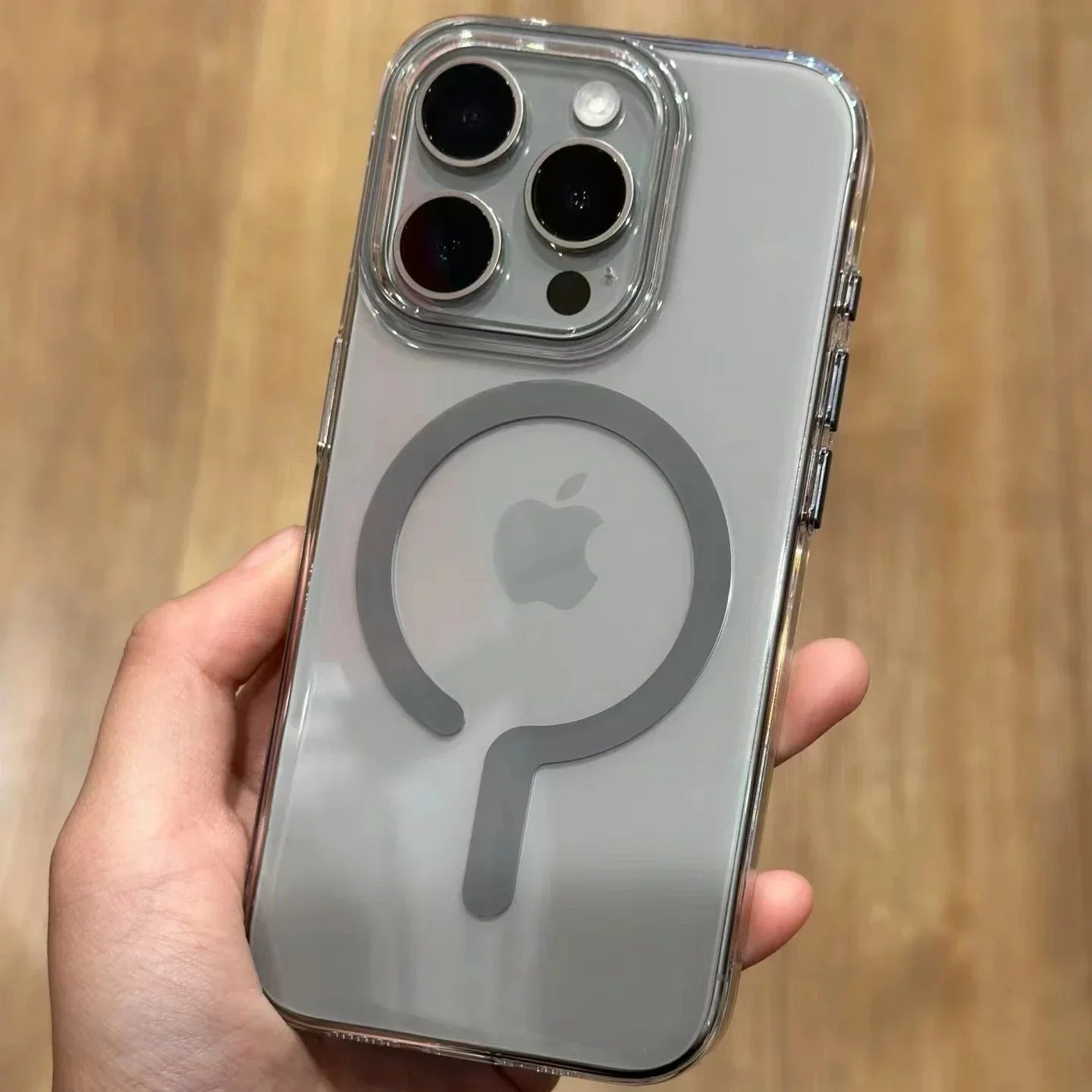 Para teléfono 16Pro Max titanio gris botón de metal fuerte magsafe caja de teléfono de carga para iPhone 16 15 14 13 12 Pro Max sho magnético