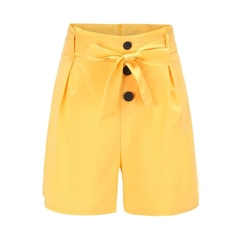 Y2K Pantalones cortos con botones lisos en la parte delantera, pantalones cortos de cintura alta para playa y verano, ropa para mujer