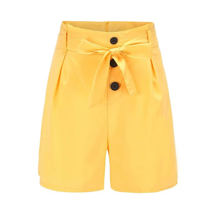 Y2K Pantalones cortos con botones lisos en la parte delantera, pantalones cortos de cintura alta para playa y verano, ropa para mujer
