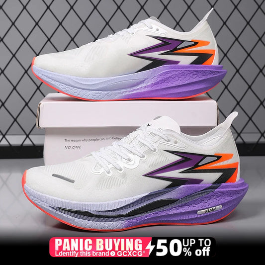 Zapatillas para correr especialidad tabla de carbono maratón hombres deportes transpirables ligeros mujeres cómodas zapatillas deportivas antideslizantes ﻿