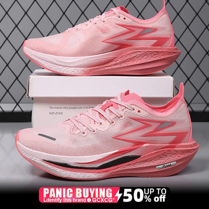 Zapatillas para correr especialidad tabla de carbono maratón hombres deportes transpirables ligeros mujeres cómodas zapatillas deportivas antideslizantes ﻿