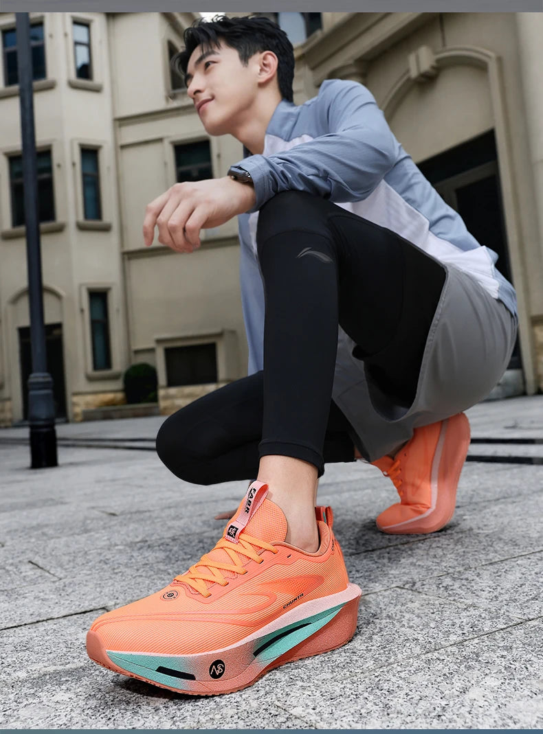 Zapatillas para correr para hombre, placa de carbono, especialidad, deportes de maratón, transpirables, ligeras, cómodas, antideslizantes, zapatillas de ocio