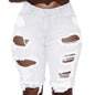 Pantalones cortos de mezclilla de cintura alta para mujer, pantalones cortos elásticos de cadera envueltos con borde crudo, pantalones vaqueros rasgados Retro, ropa de calle sólida, verano, caliente