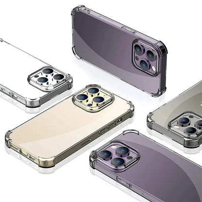 Funda transparente de lujo a prueba de golpes para iPhone 15, 14, 13, 12, 11 Pro Max, funda para teléfono en iPhone 13, 12, 14, 15 Plus, funda trasera transparente