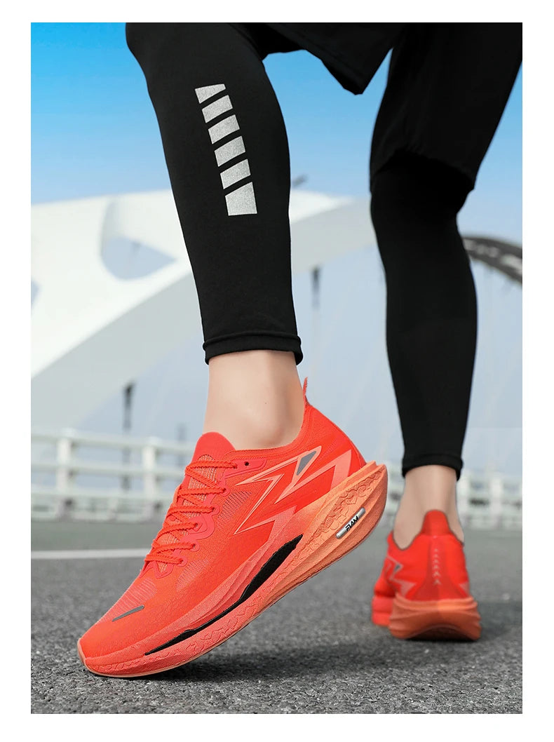 Zapatillas para correr especialidad tabla de carbono maratón hombres deportes transpirables ligeros mujeres cómodas zapatillas deportivas antideslizantes ﻿