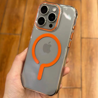 Para teléfono 16Pro Max titanio gris botón de metal fuerte magsafe caja de teléfono de carga para iPhone 16 15 14 13 12 Pro Max sho magnético