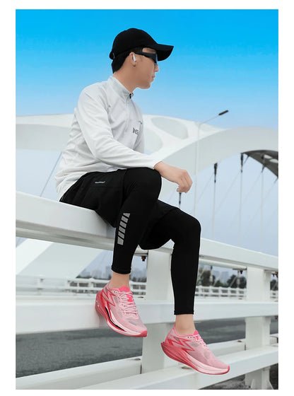 Zapatillas para correr especialidad tabla de carbono maratón hombres deportes transpirables ligeros mujeres cómodas zapatillas deportivas antideslizantes ﻿