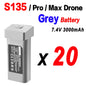 Batería Original para Dron S135, 7,4 V, 3000mAh, 30min de duración de la batería para S135 PRO Dron S135 ProMAX, piezas de accesorios